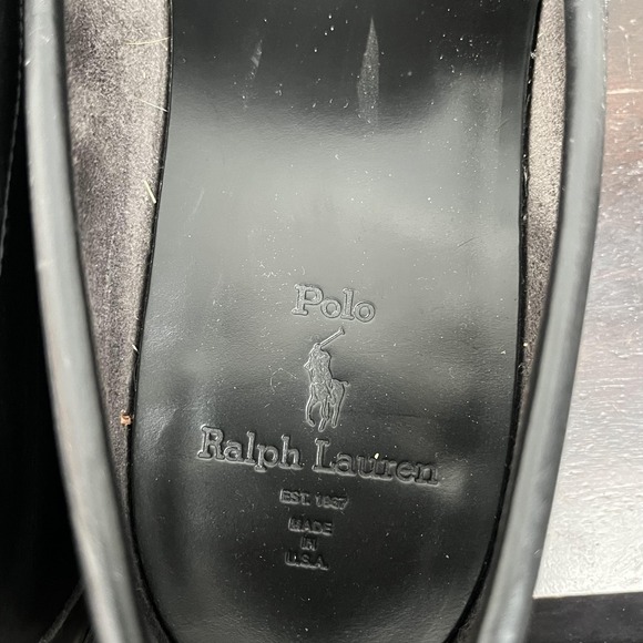 Polo Ralph Lauren Shoes Mens Size 11D Black Leather Penny Loafers Made USA - Picture 8 of 12